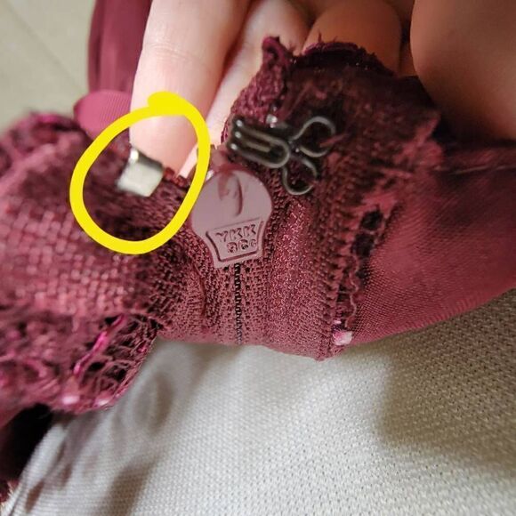 Davids Bridal Lace Top Formal Dress Gown Wine Burgundy 14 - Picture 8 of 15